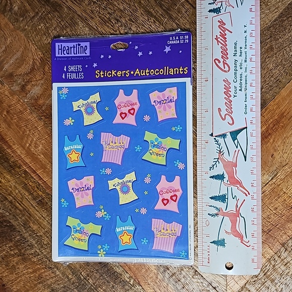 Hallmark Heart Line shirt stickers sealed - Picture 5 of 7